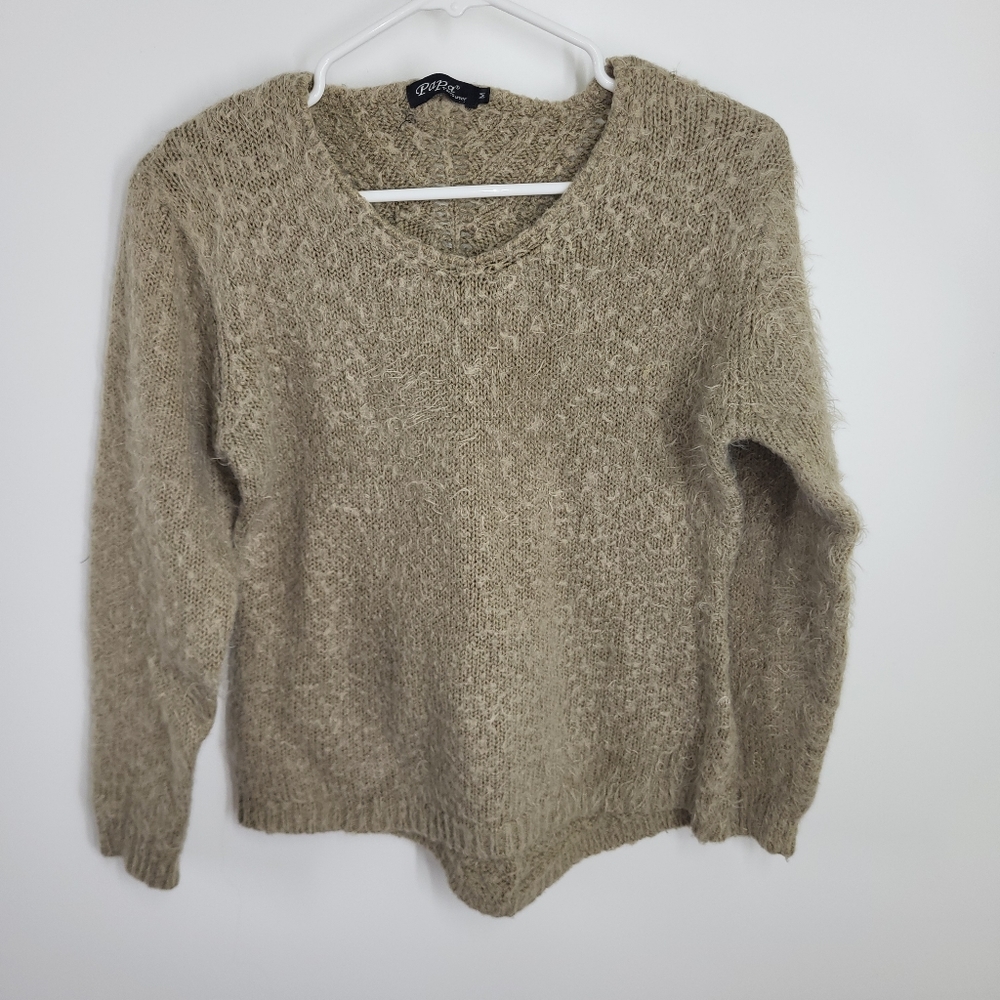 Papa Vancouver Fuzzy Sweater with Back Detail